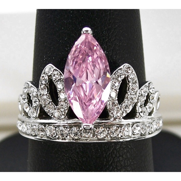 Jewelry - STAINLESS STEEL AAA CZ Princess Crown Tiara Ring